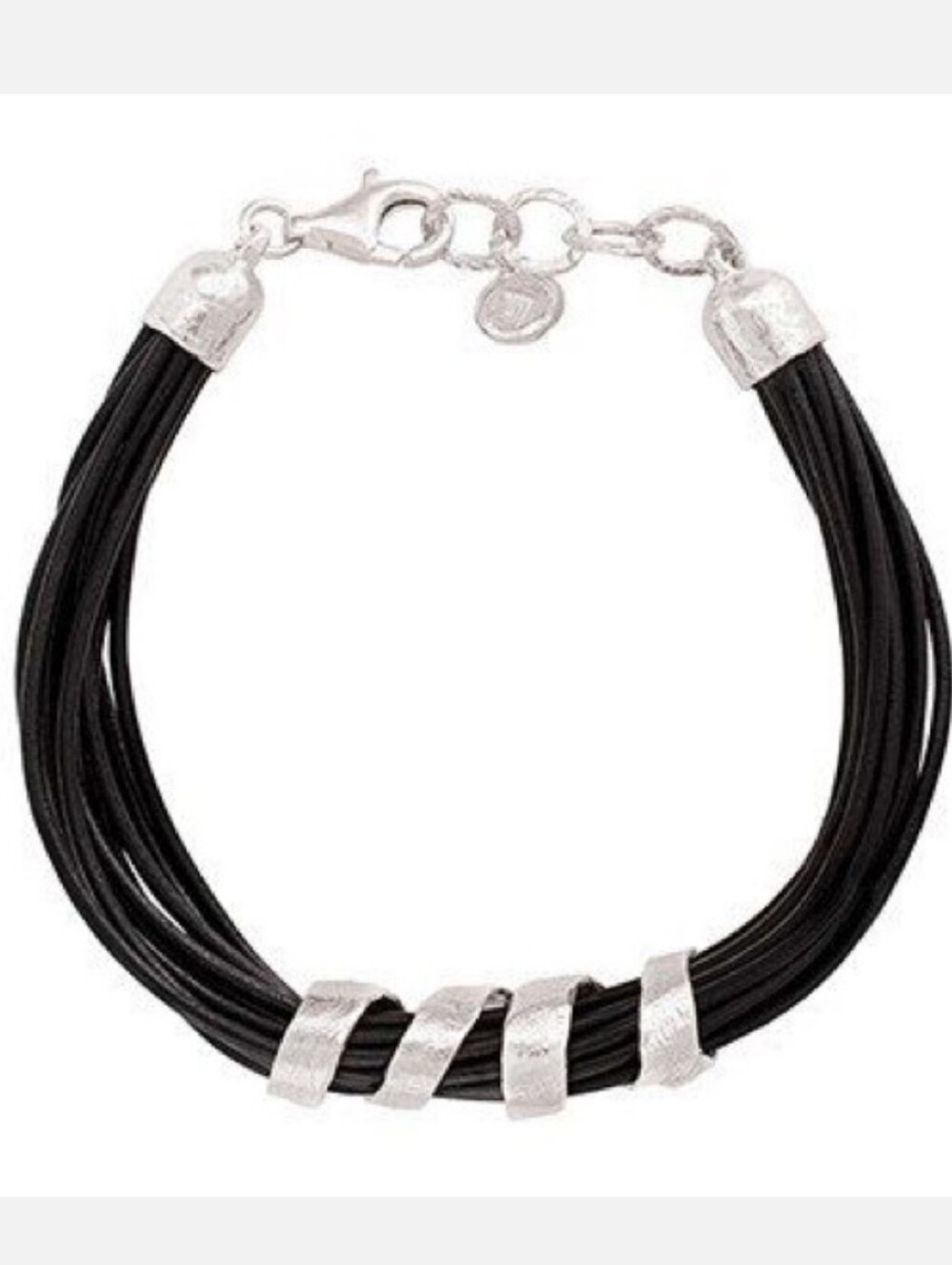 Silpada Sterling Silver & Leather "City Slicker" Bracelet B3207